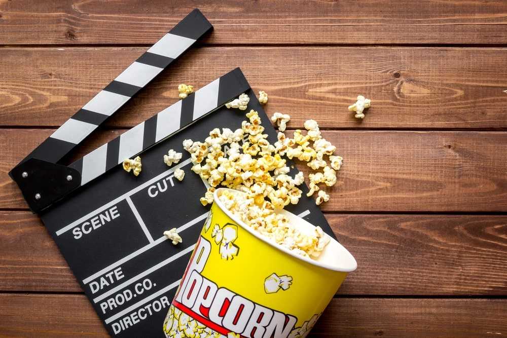 Movie and popcorn