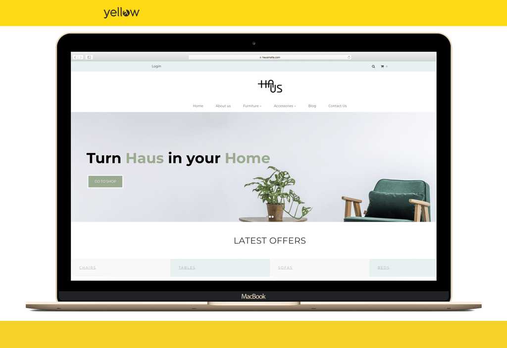 Yellow website design