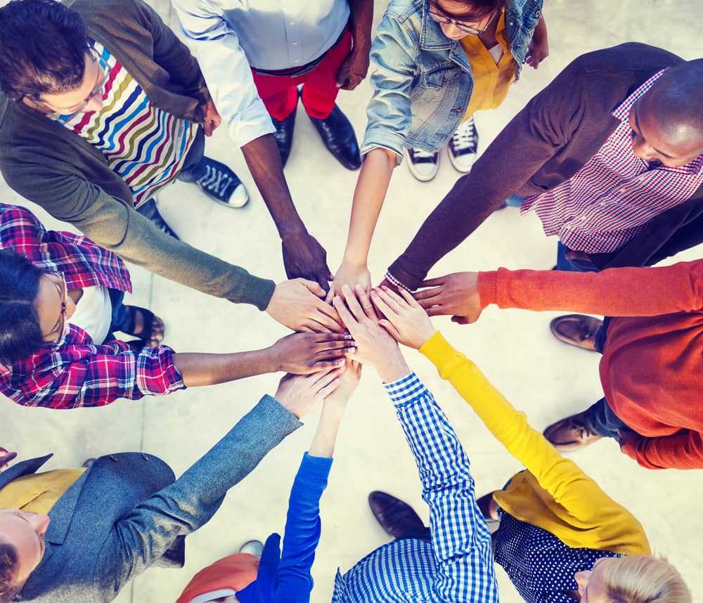 Group of people working as a team
