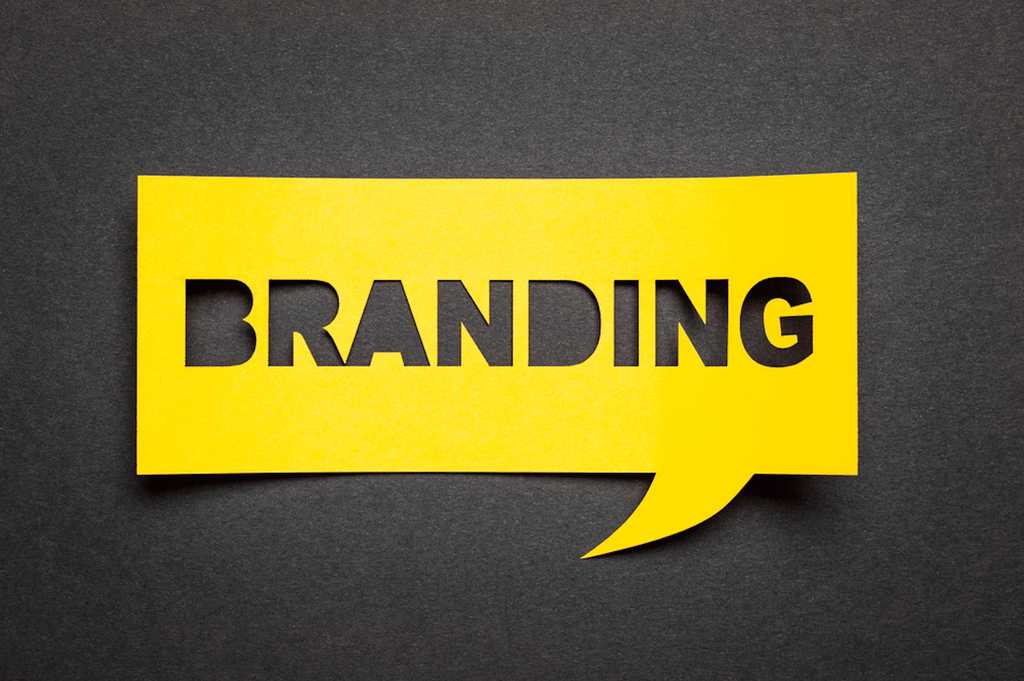 Branding in a text bubble