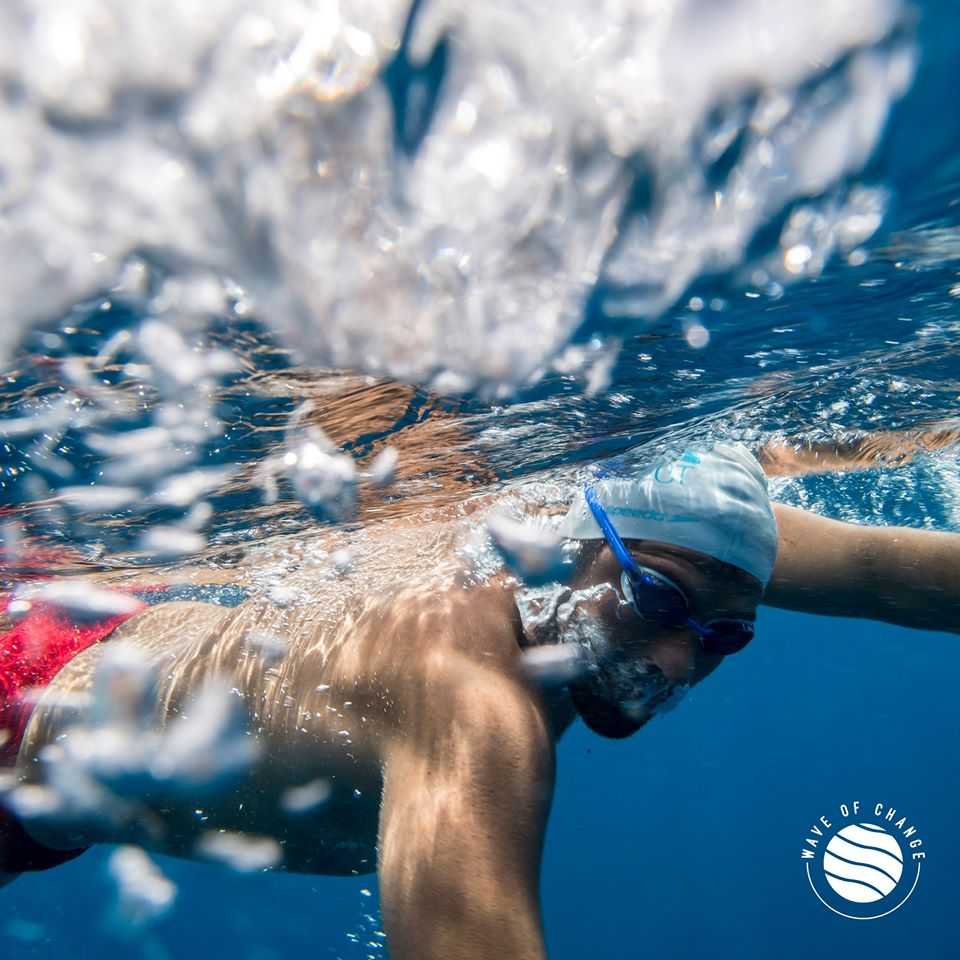 Person swimming