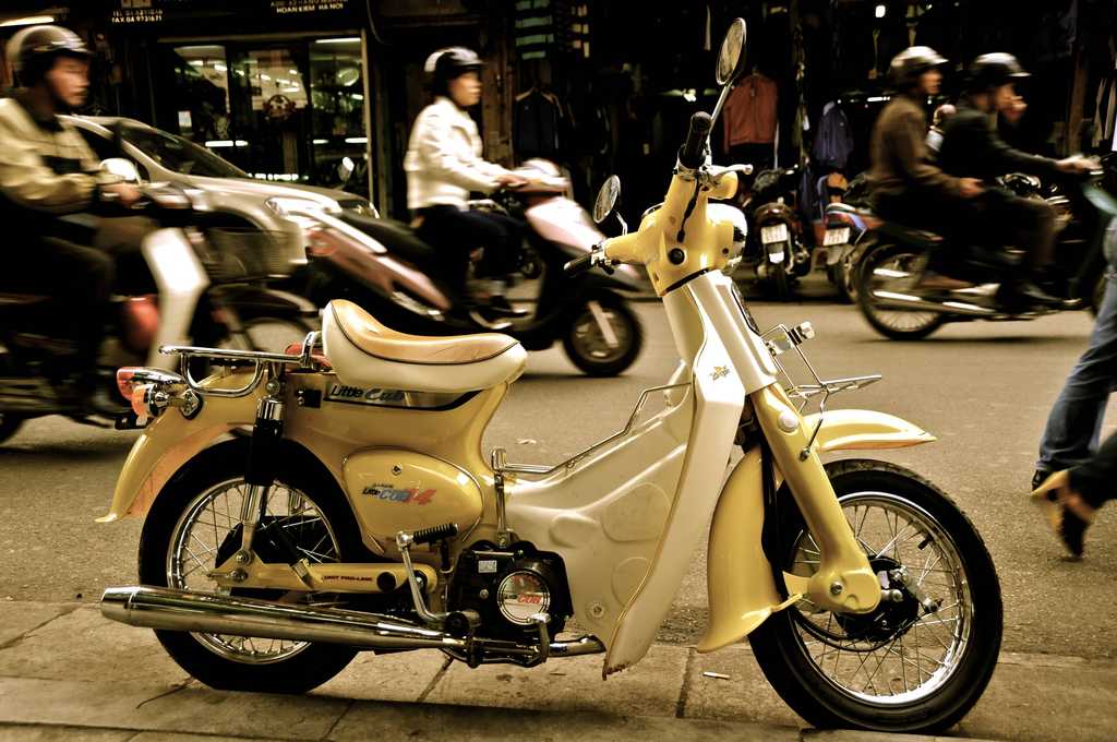 Motorcycle on a road