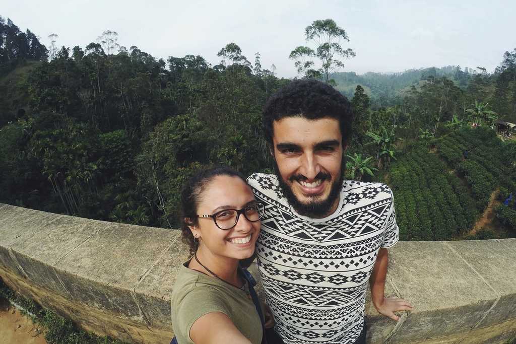 Two people travelling