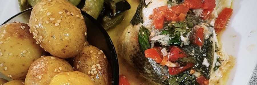 Oven-Baked Sea Bass Involtini