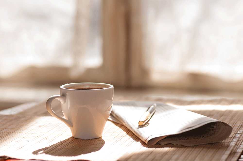 Coffee and newspaper