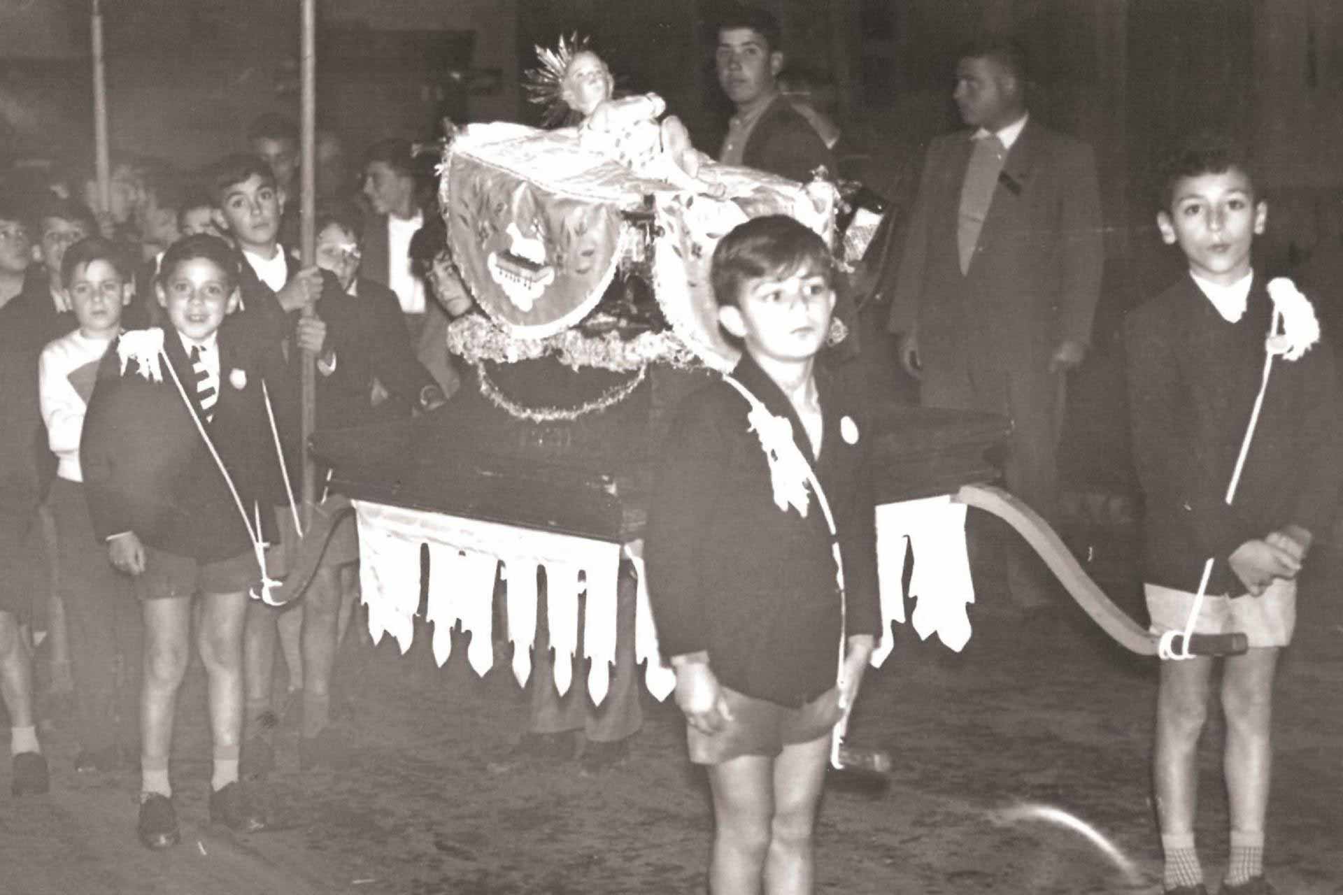 old picture of christmas procession in Malta Maltese christmas songs