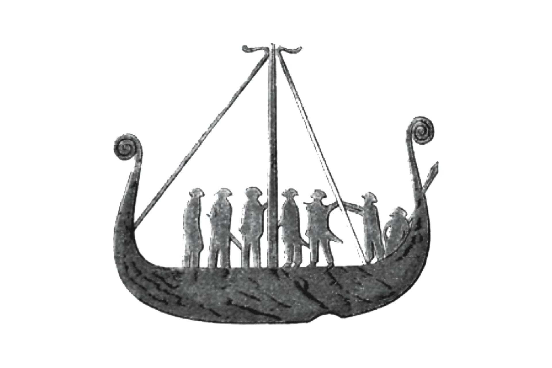 A carving of a Phoenician boat