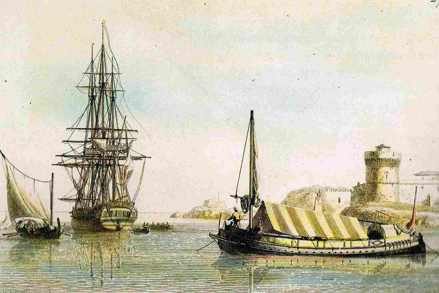 Maltese ice ship traders at sea